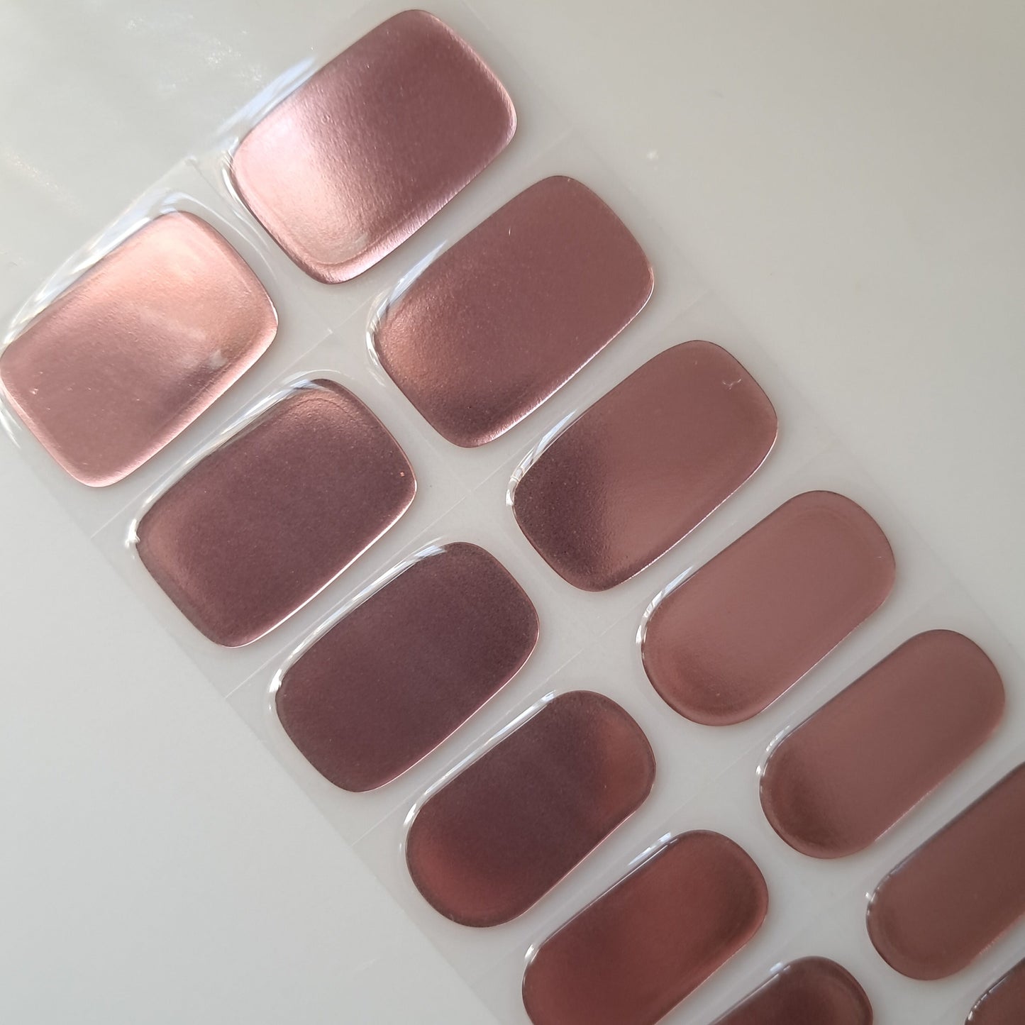 Rose Gold Semi Cured Gel Nail Wraps Kit