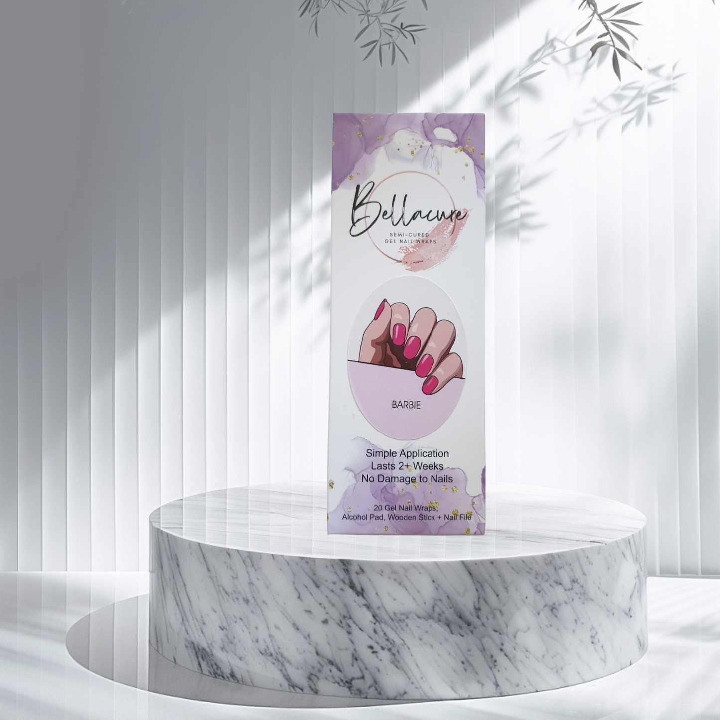 Barbie Semi Cured Gel Nail Wraps Kit