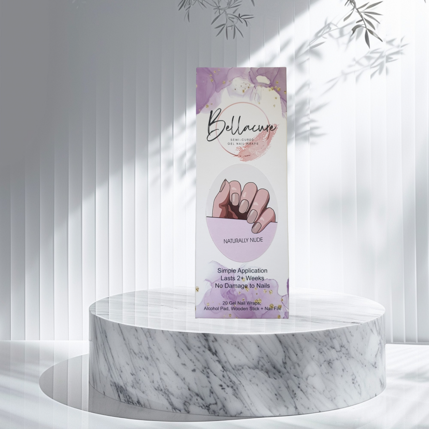 Naturally Nude Semi Cured Gel Nail Wraps Kit