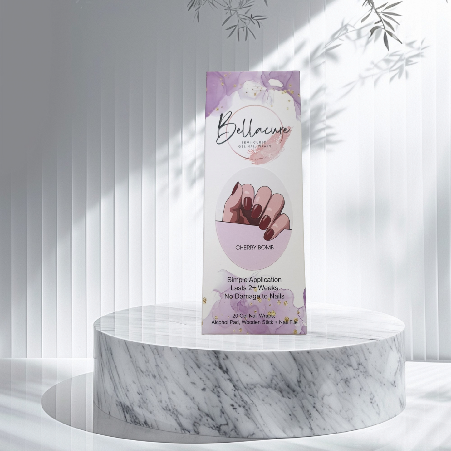 Cherry Bomb Semi Cured Gel Nail Wraps Kit