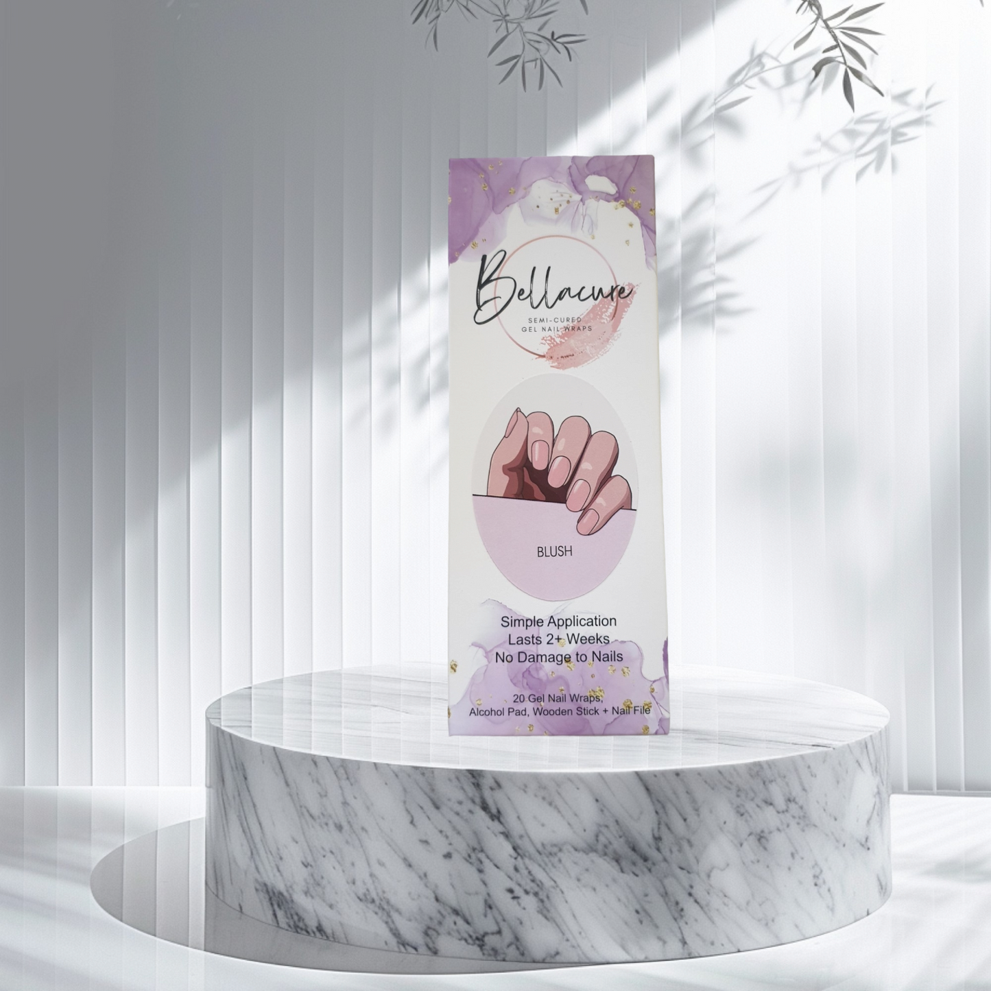 Blush Semi Cured Gel Nail Wraps Kit