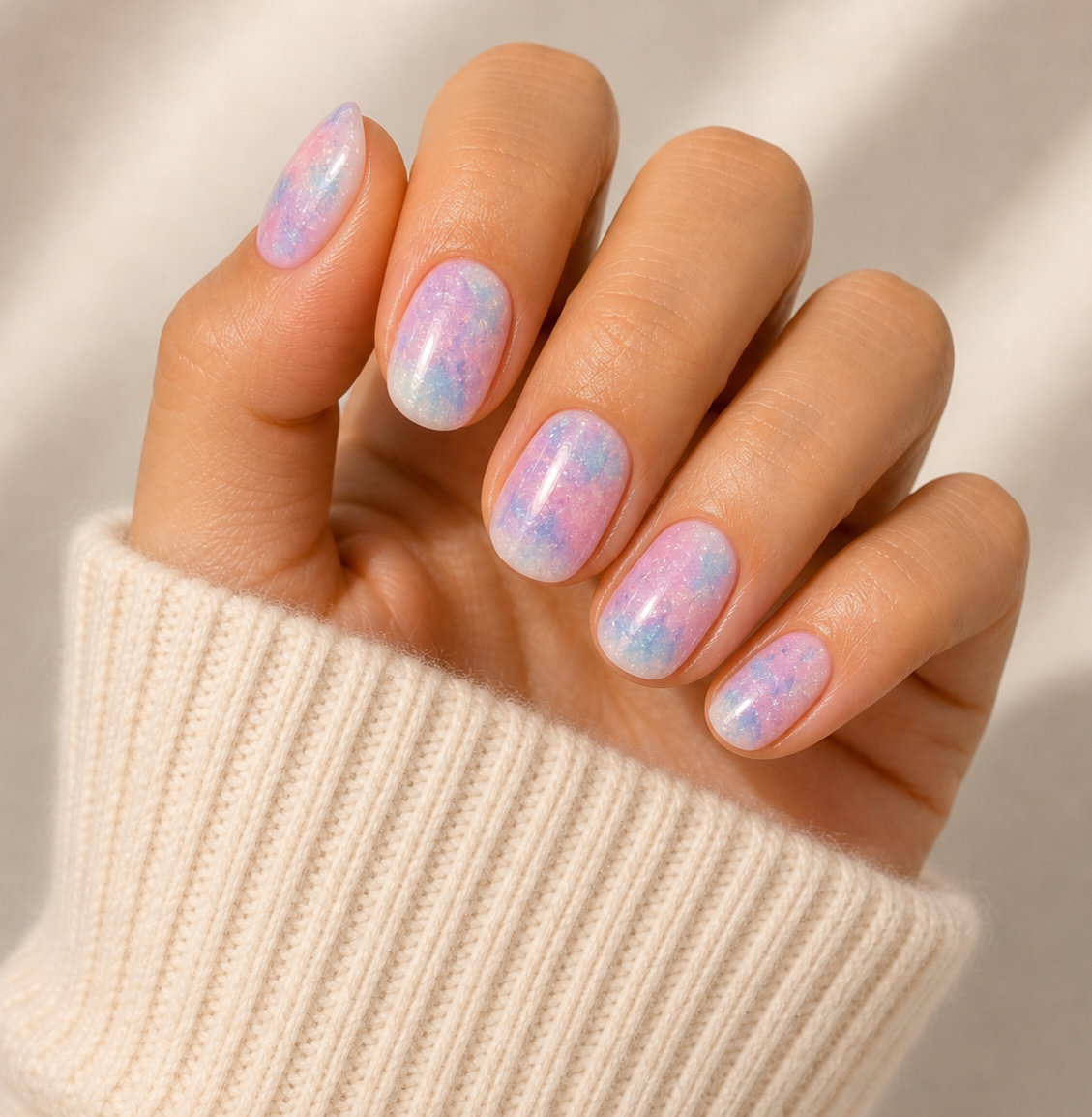 Fairy Floss Semi Cured Gel Nail Wraps Kit
