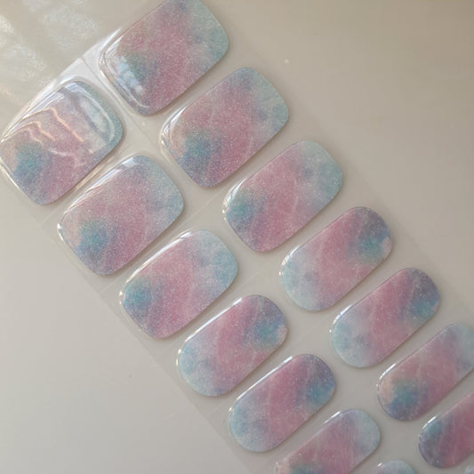 Fairy Floss Semi Cured Gel Nail Wraps Kit