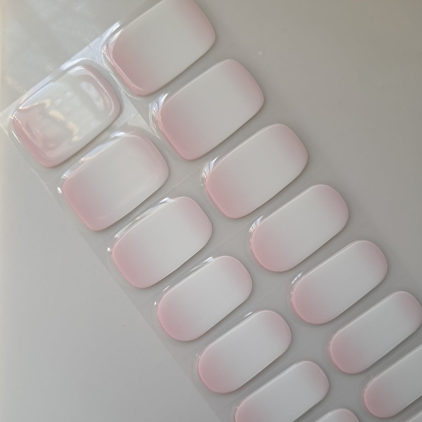 Ombre Blush Semi Cured Gel Nail Wraps Kit