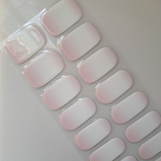 Ombre Blush Semi Cured Gel Nail Wraps Kit