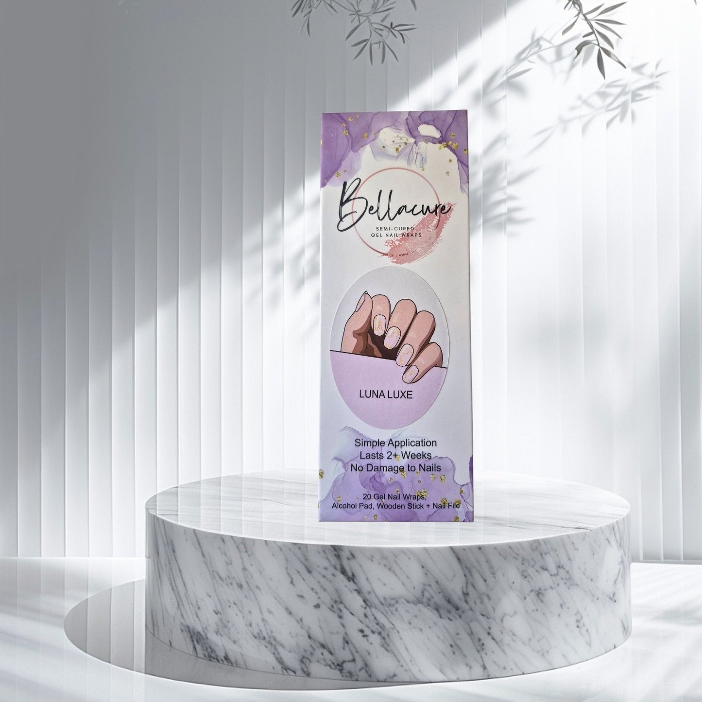 Luna Luxe Semi Cured Gel Nail Wraps Kit