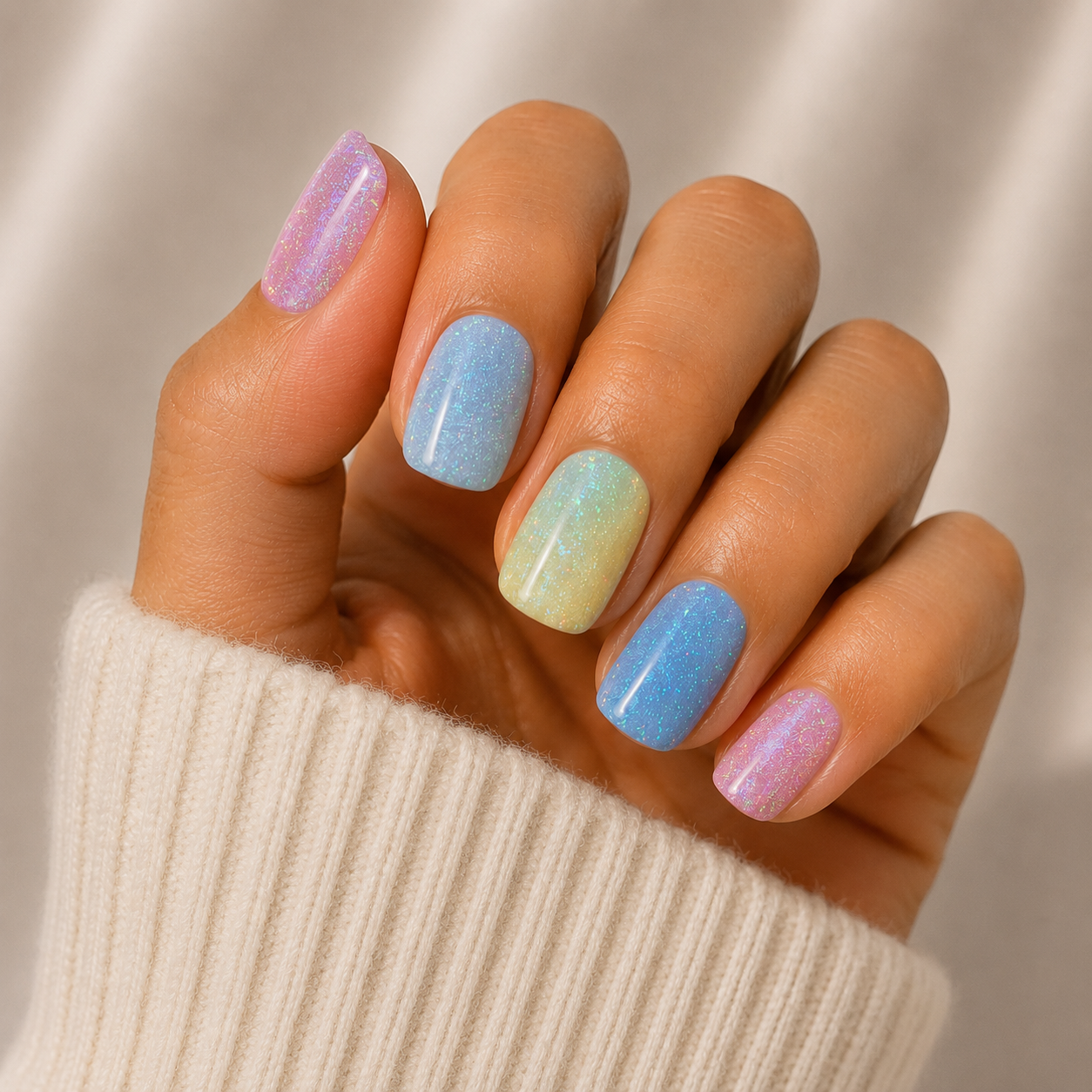 Twinkle Mist Semi Cured Gel Nail Wraps Kit