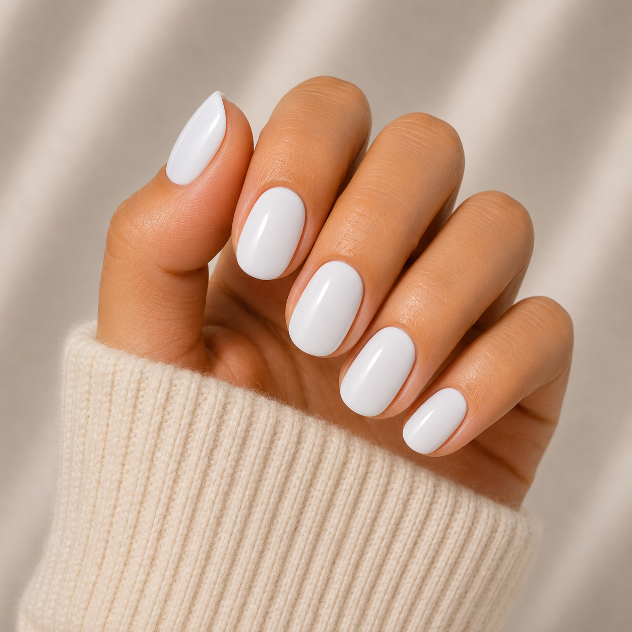 Snow White Semi Cured Gel Nail Wraps Kit