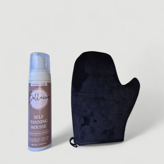 Tan Essentials Bundle - Medium/Dark Tan Mousse + Application Mitt