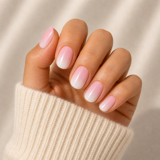 Ombre Blush Semi Cured Gel Nail Wraps Kit